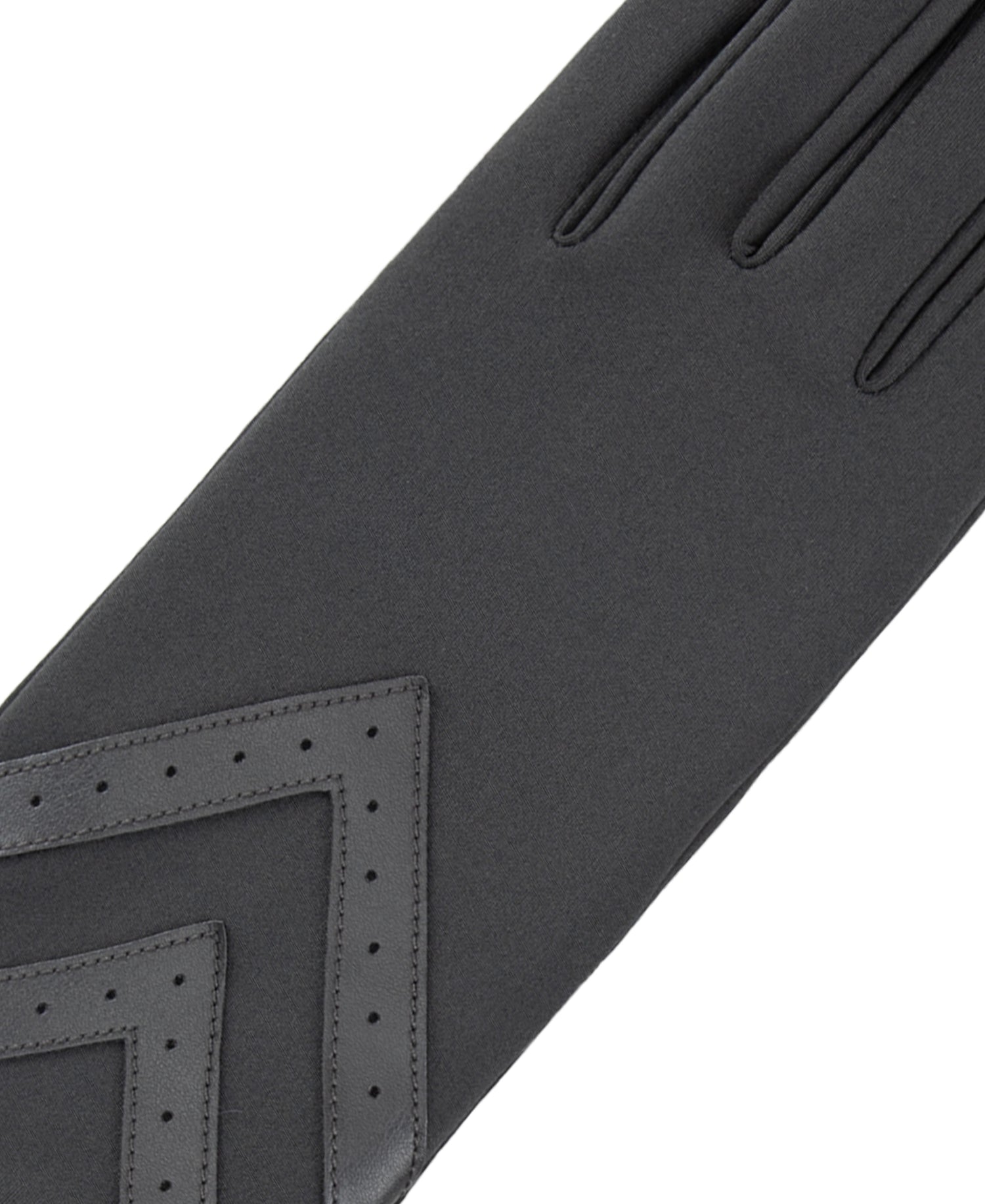Women’s Heritage Chevron Spandex Gloves in Black close up on chevron detail