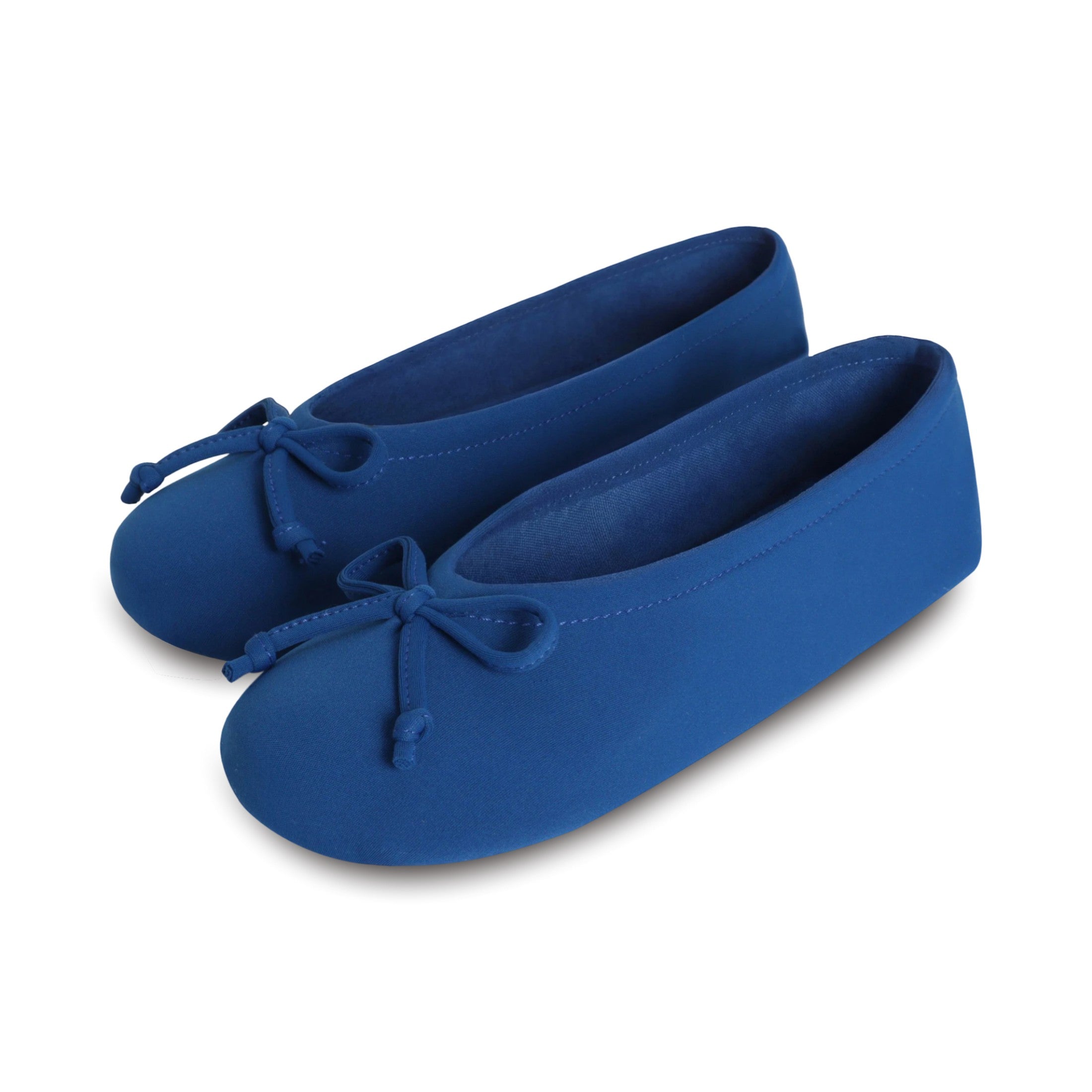 9416 Isotoner Colorful blue ballerina slipper on a white background