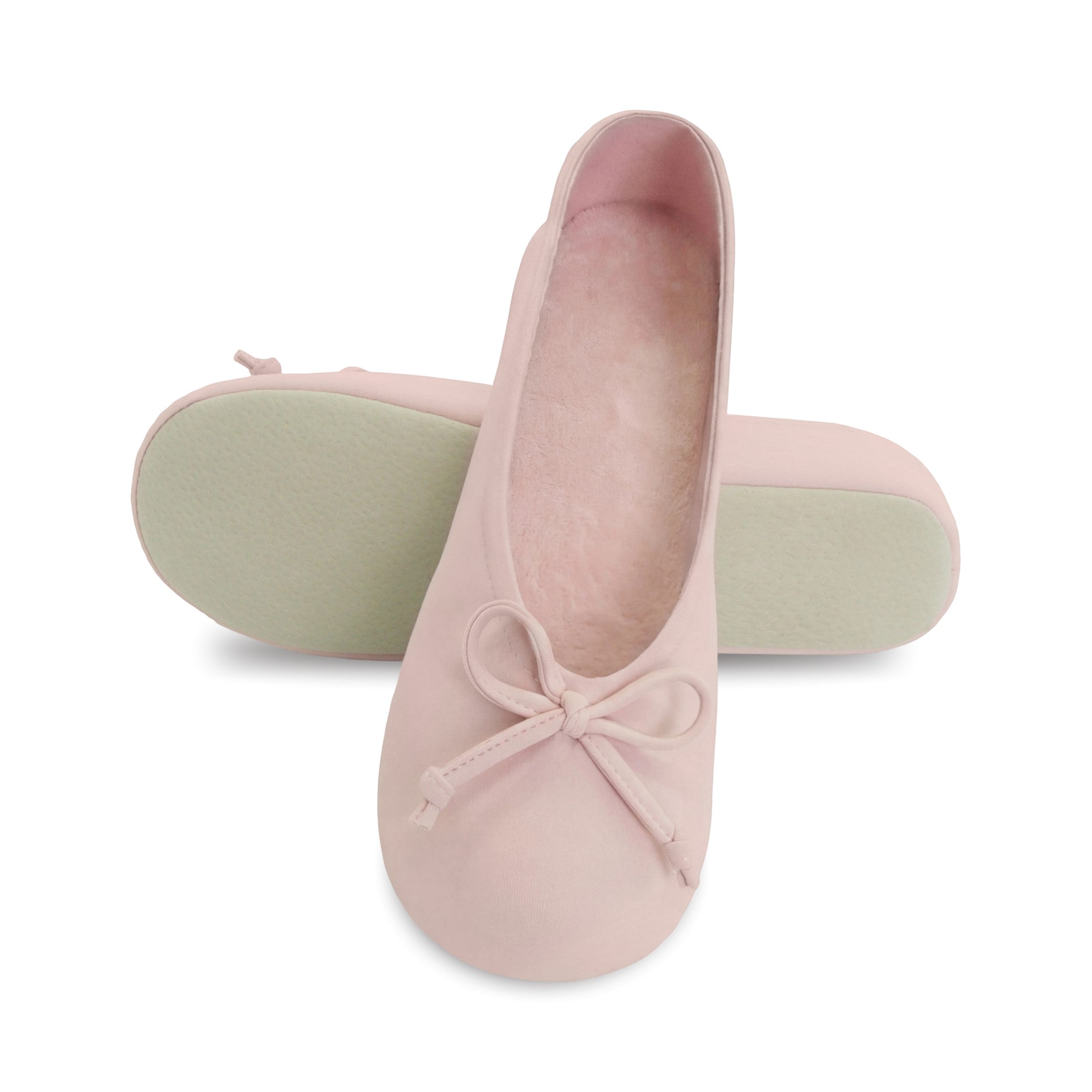 9416 Isotoner Colorful pink ballerina slipper on a white background