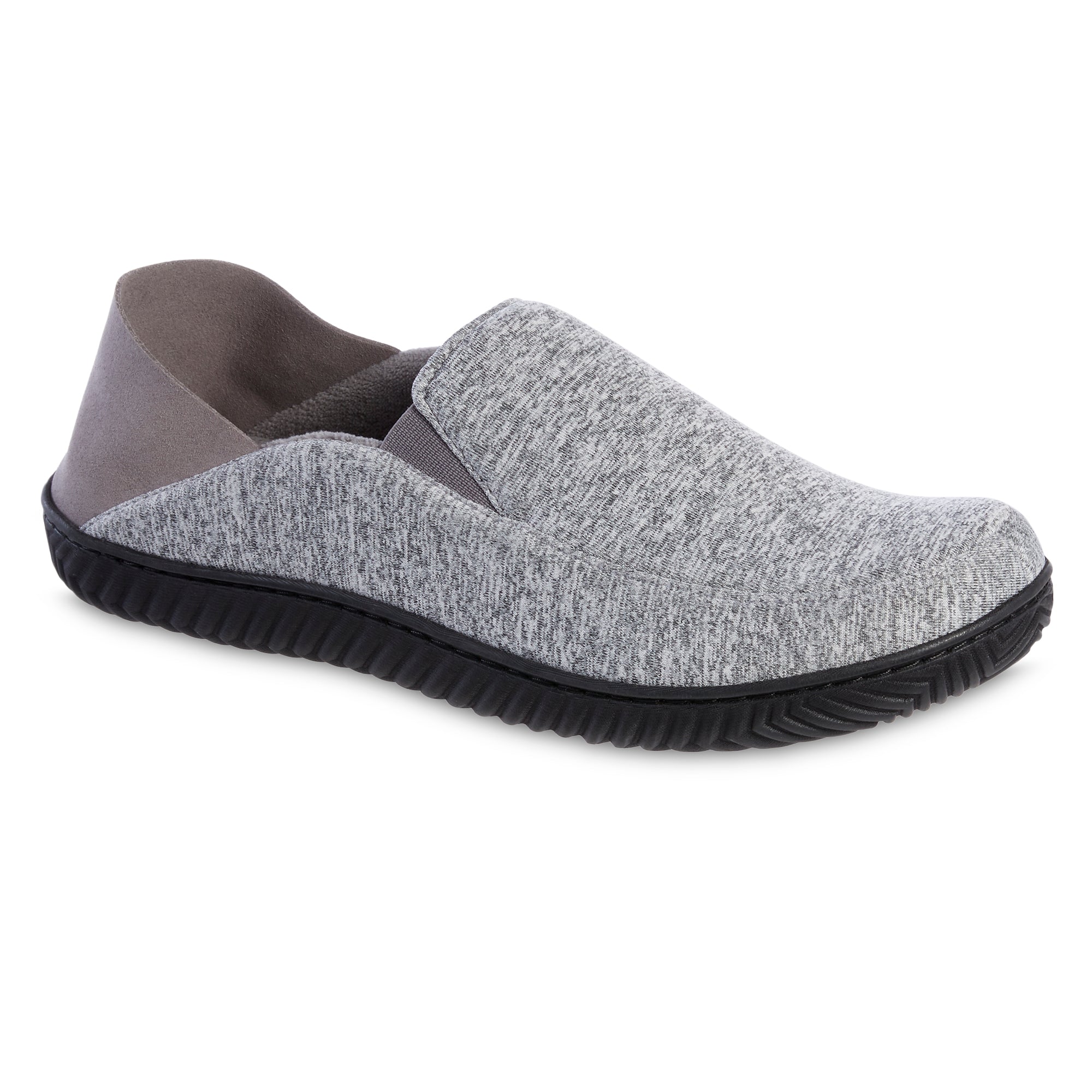 thumbnail image 2 of Alpine Swiss Mens Memory Foam Fleece Clog Slippers Wide Warm Slip On House Shoes - Black - 8 2 of 14