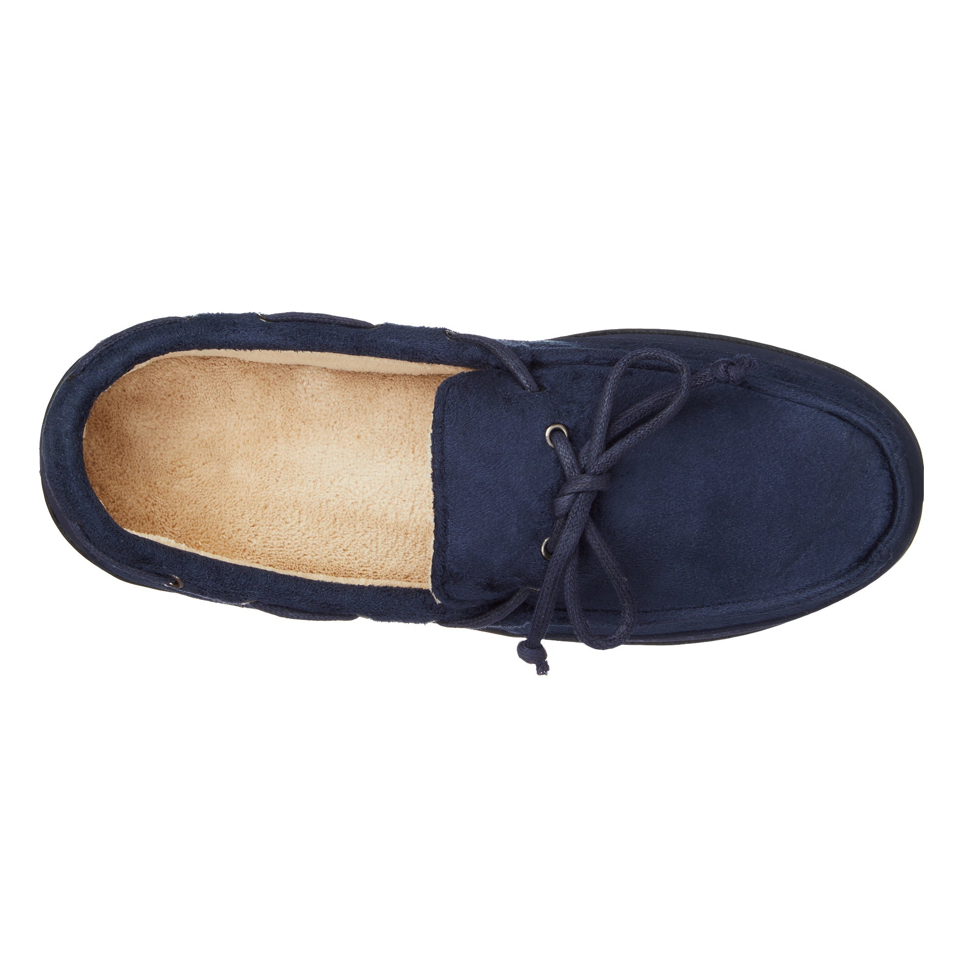 97044 Isotoner Mens Carter Boater Moccasin Slippers