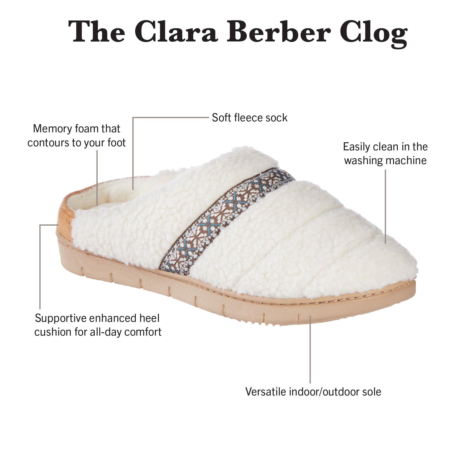 8686 Clara Berber clog