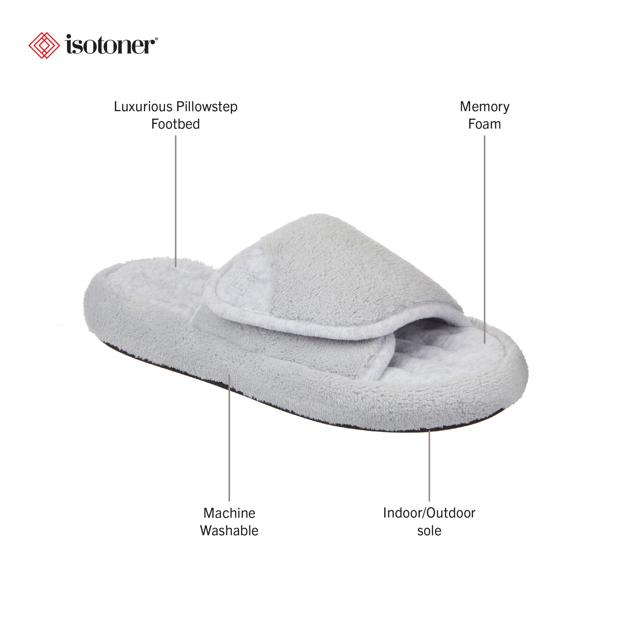 95012 Womens Micoterry Spa Slide with Memory Foam