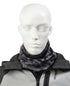 Men’s Antimicrobial Fleece Gaiter in Black Camo pulled around a mannequins neck