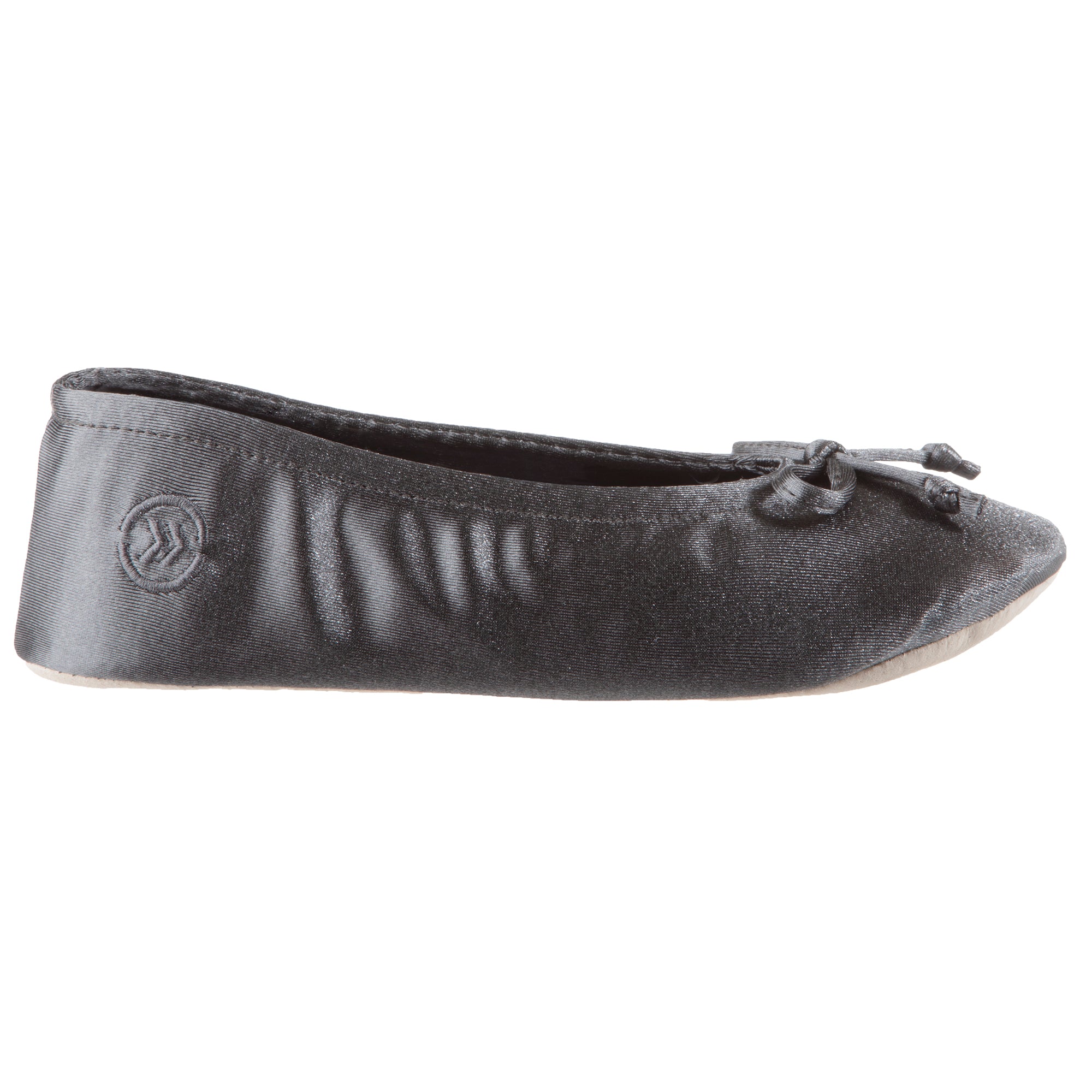 Women’s Isotoner Satin Ballerina Slippers with Satin Bow style 96009