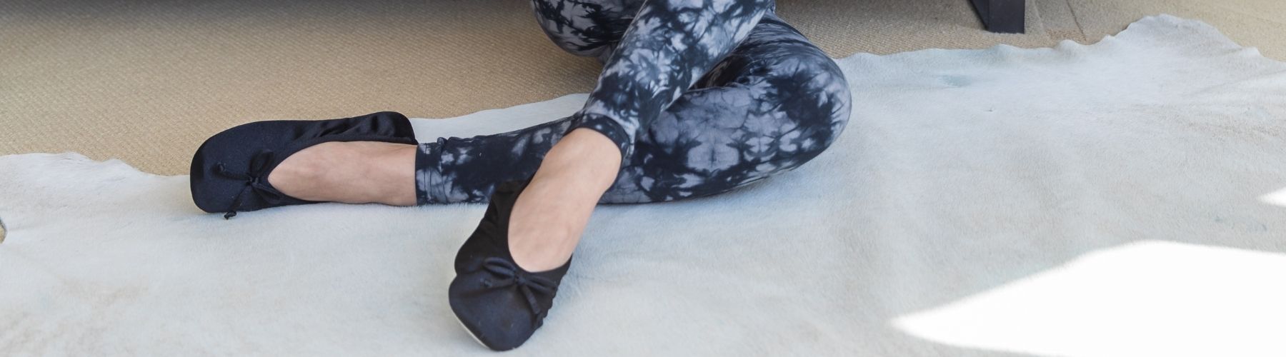 Signature Women's Terry Ballerina Slippers - Indoor/Outdoor Sole flat lay