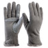 womens recycled stretch fleece glove in heather gray