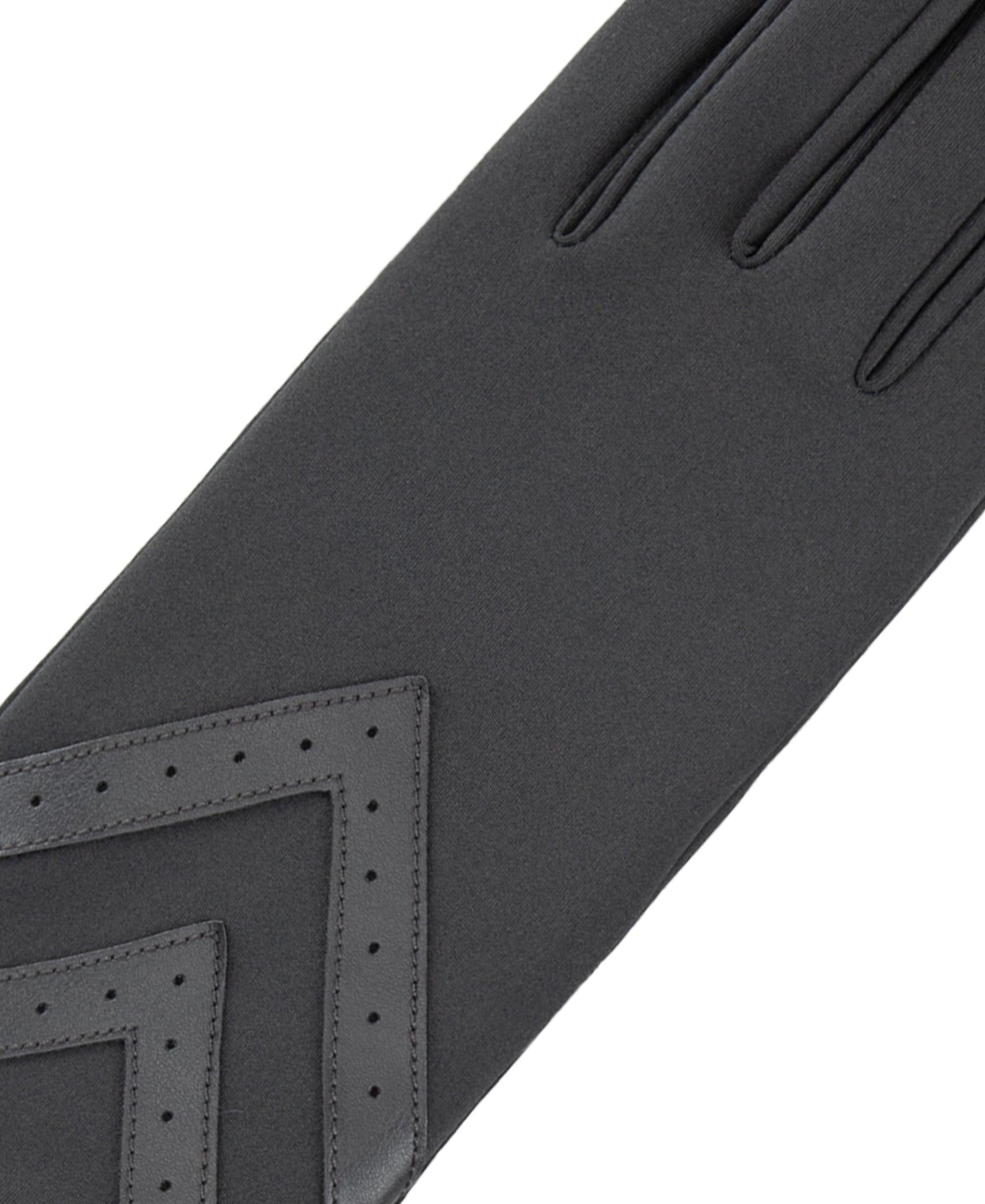 Women’s Heritage Chevron Spandex Gloves in Black close up on chevron detail