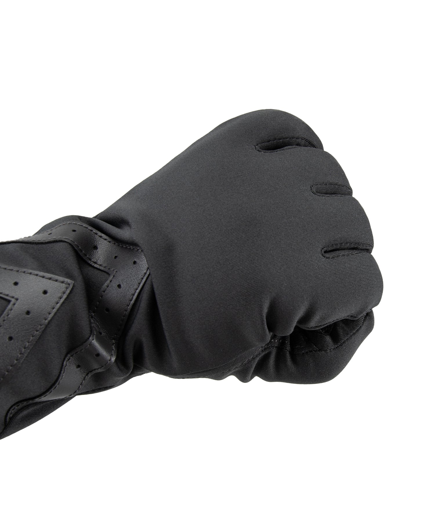 Women’s Heritage Chevron Spandex Gloves in Black close up on chevron detail
