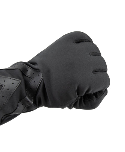 Women’s Heritage Chevron Spandex Gloves in Black close up on chevron detail