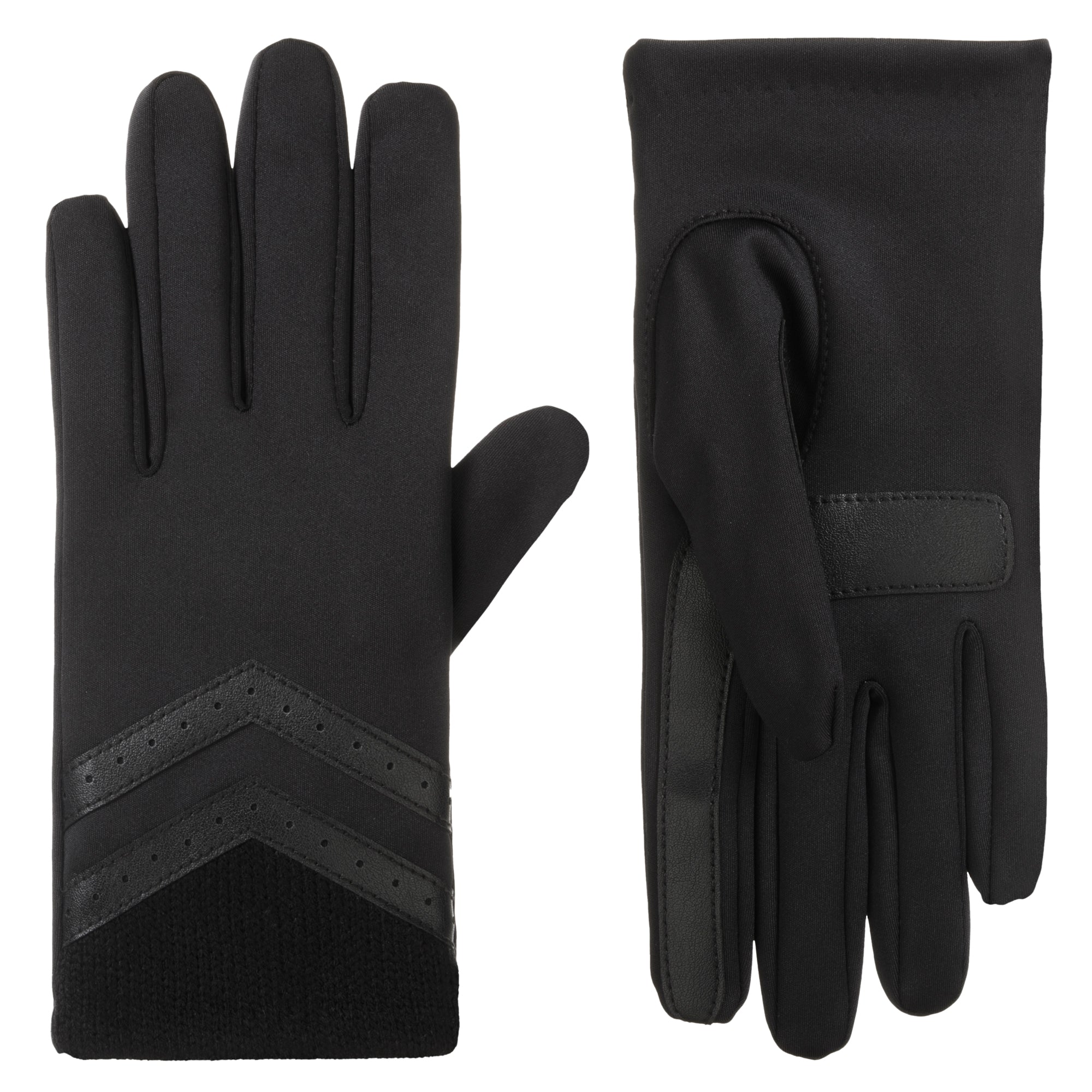 spandex handschuhe Isotoner Women's Spandex Gloves with Rib Knit Cuff Buckskin Small/Medium