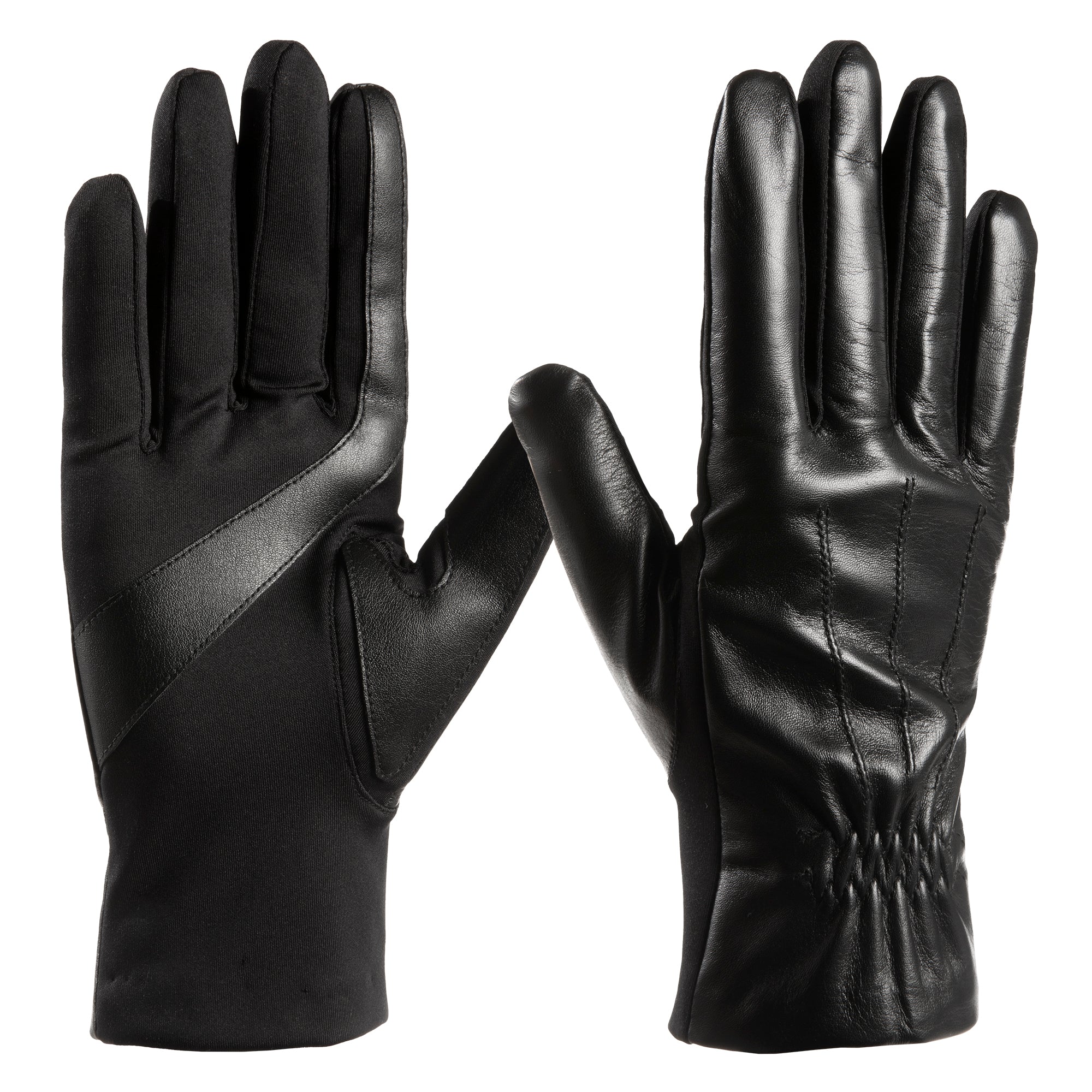 30609  Women’s Lined Faux Leather Sretch Glove 