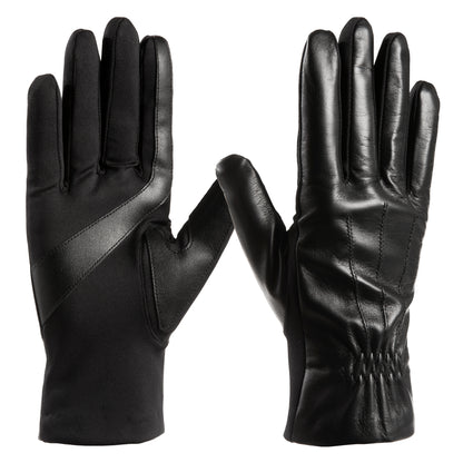 30609  Women’s Lined Faux Leather Sretch Glove 