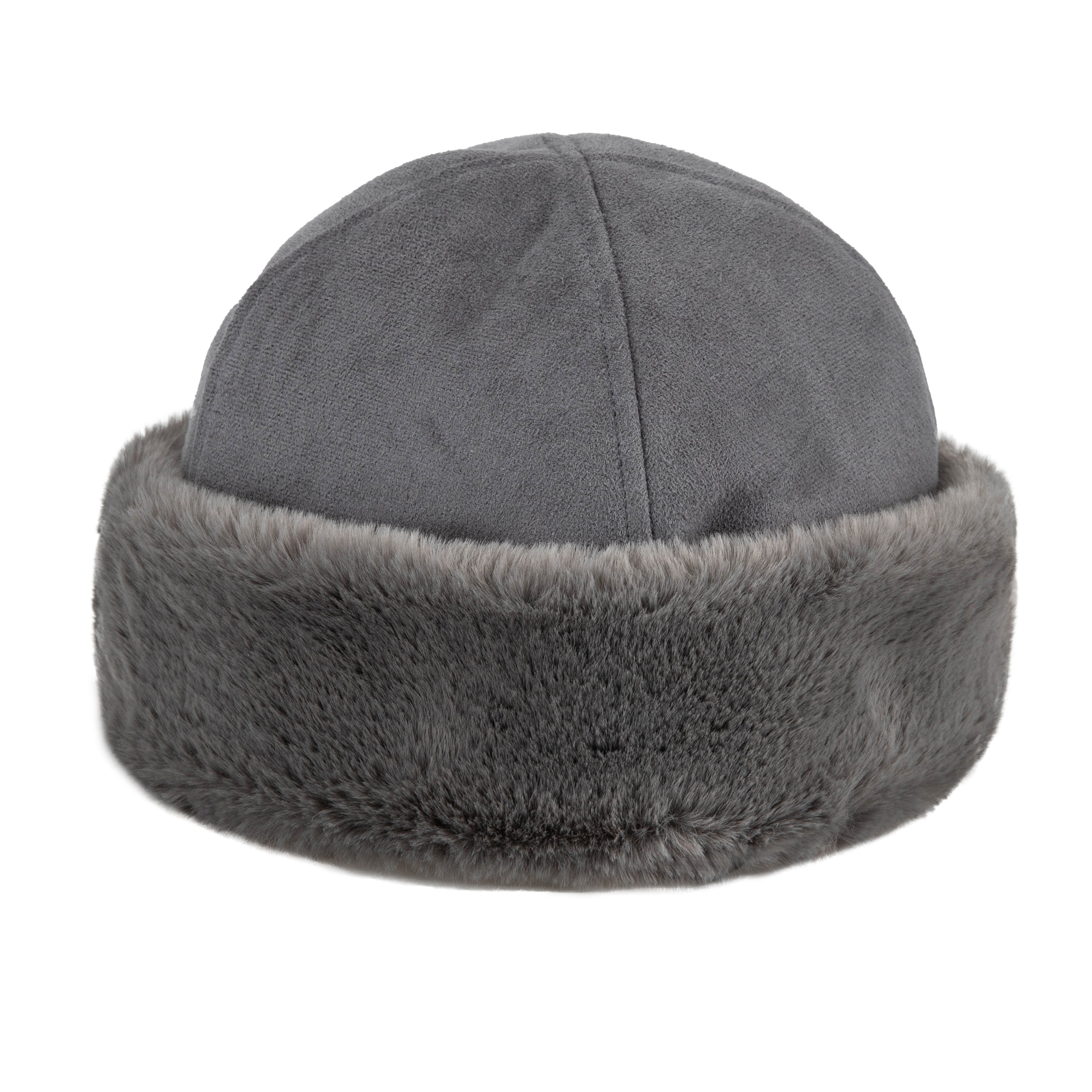 Women's Microsuede Hat with Faux Fur Cuff – Isotoner.com USA