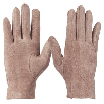 30725 Women's Microsuede Slim Water Repellent and Touchscreen Gloves #color_camel
