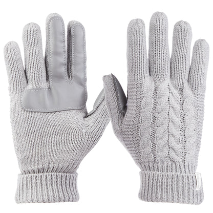 A pair of cable knit touchscreen gloves for women. isotoner chevron knit glove  