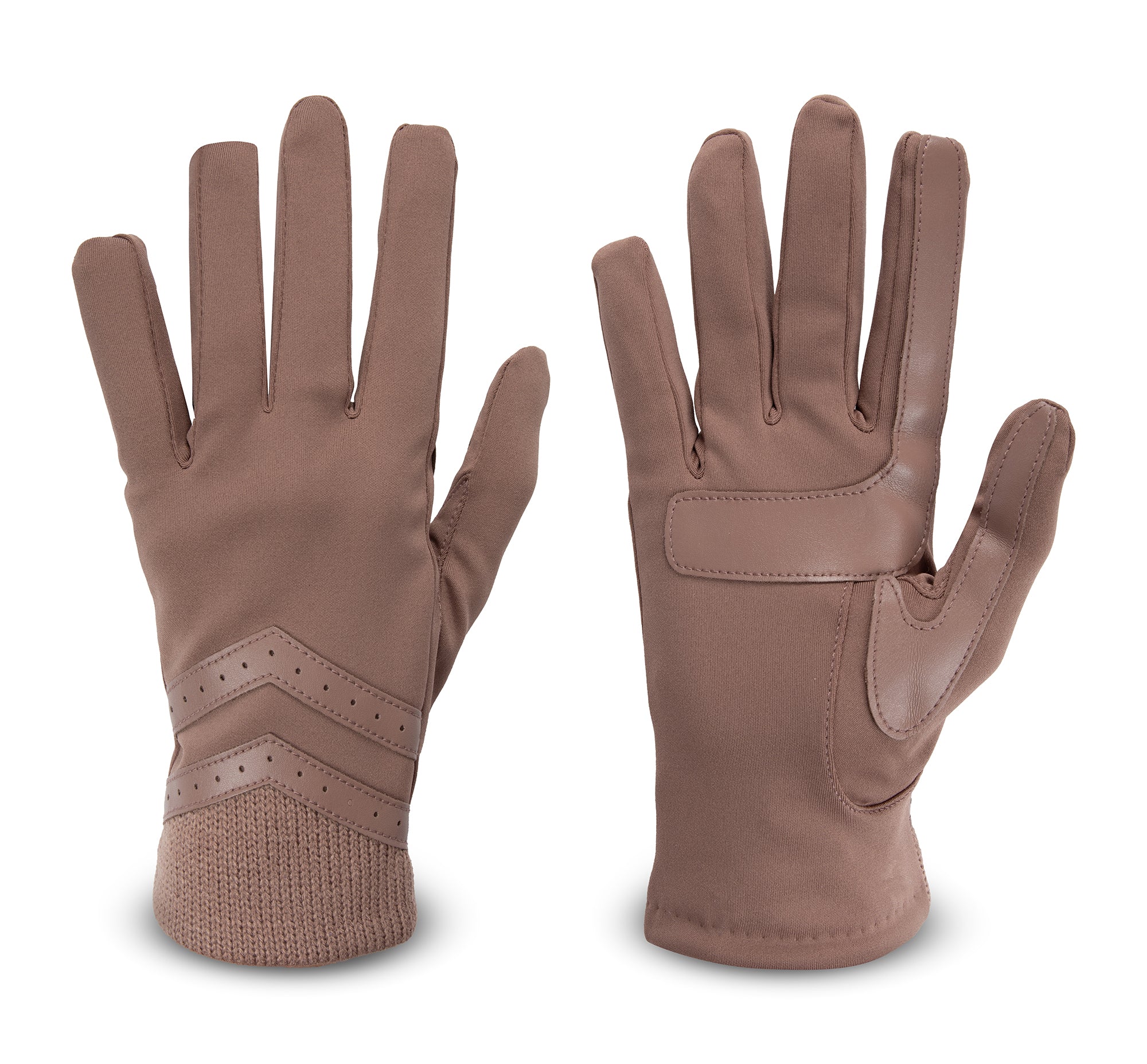 Women's Spandex Gloves with Rib Knit Cuff