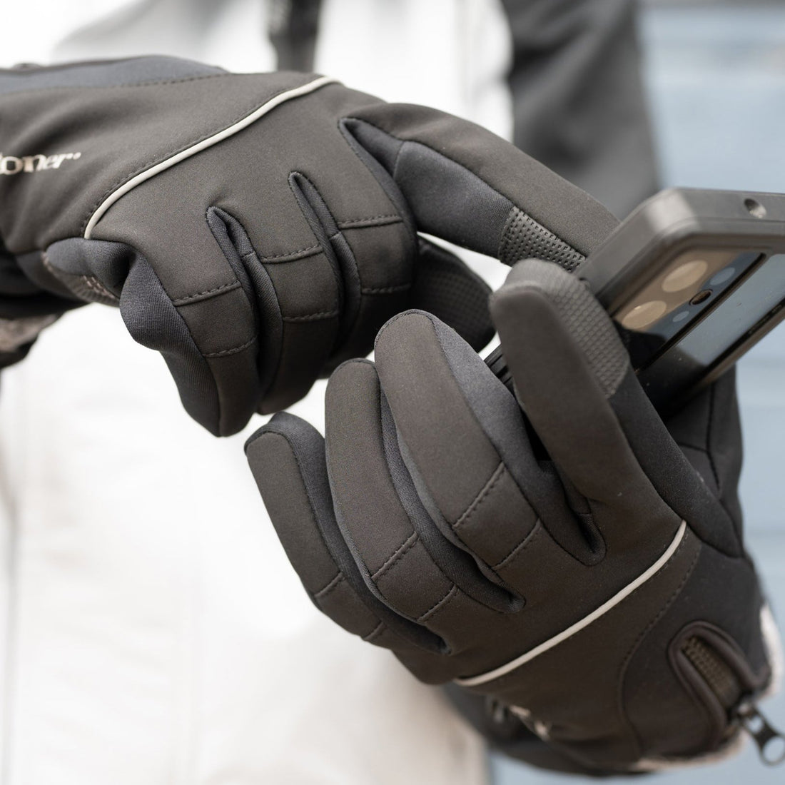 60182 Men's Neoprene Water Repellent Touchscreen Gloves #color_mineral