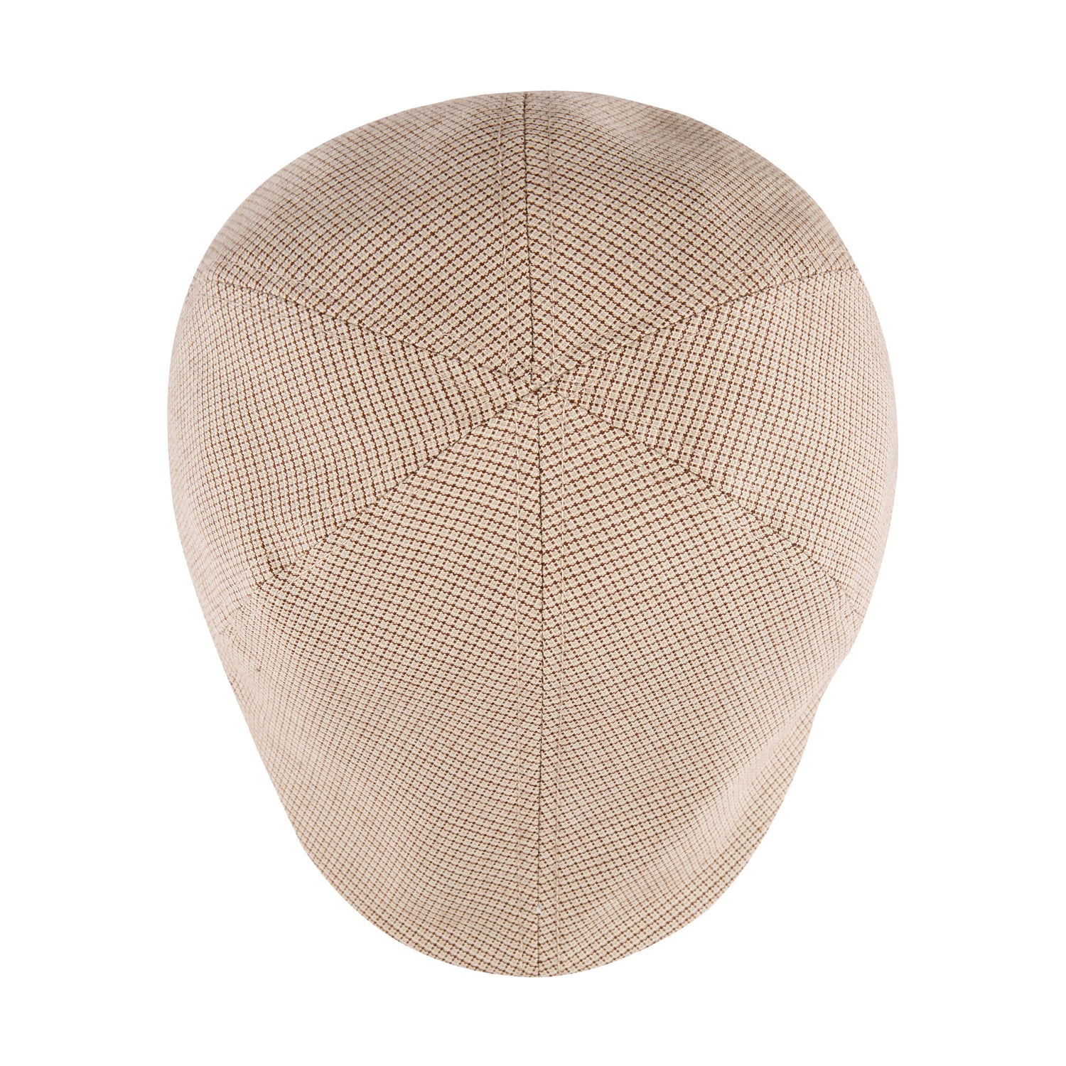 A60233 Beige checkered cap on a white background 