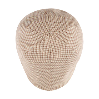 A60233 Beige checkered cap on a white background 