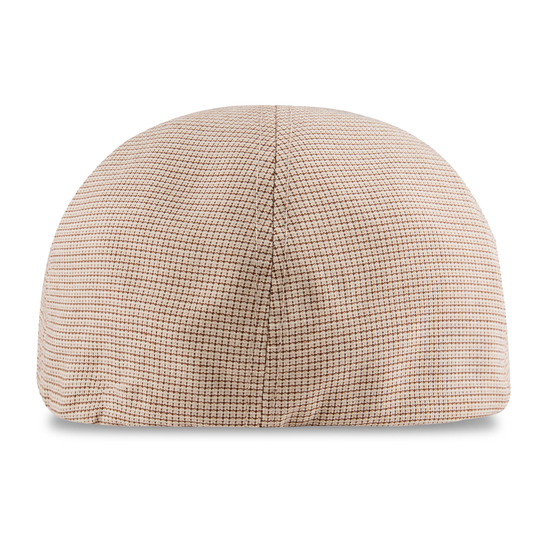 A60233 Beige checkered cap on a white background 
