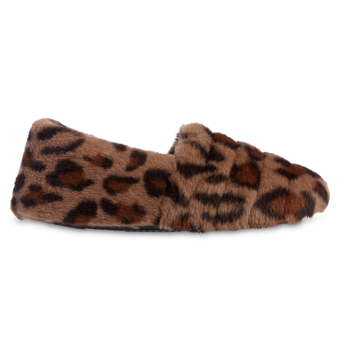 Isotoner Women's Faux Fur and Satin Tabby Slide Slippers Thistle 8-9