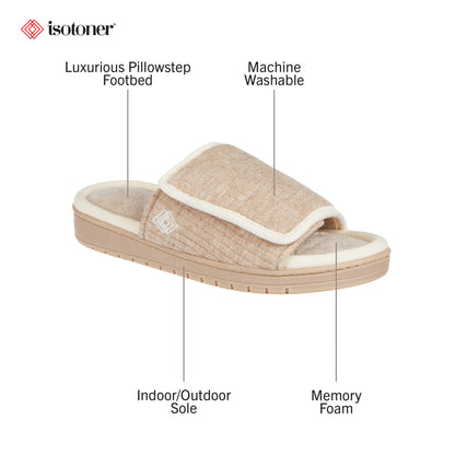 08838 Isotoner Womens knit slip on slippers 