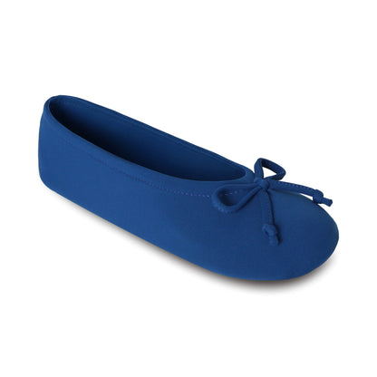 9416 Isotoner Colorful blue ballerina slipper on a white background 