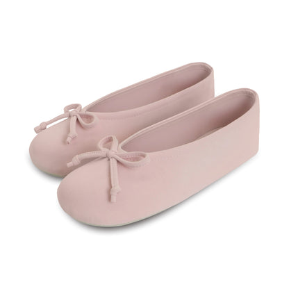 9416 Isotoner Colorful pink ballerina slipper on a white background 