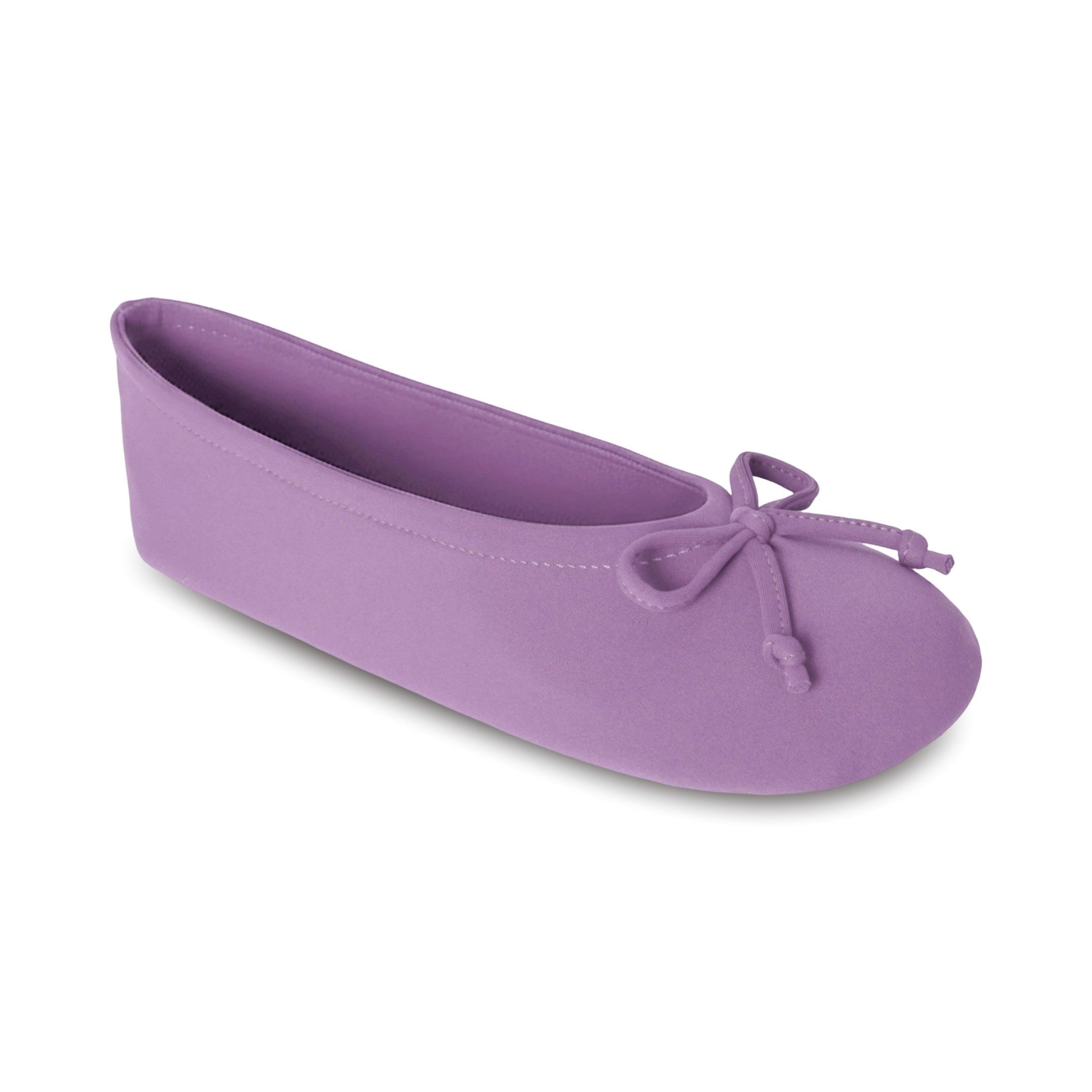 9416 Isotoner Colorful purple ballerina slipper on a white background 