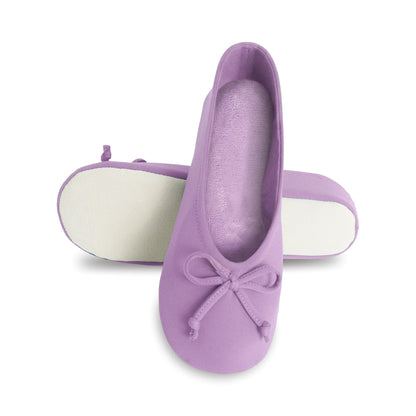 9416 Isotoner Colorful purple ballerina slipper on a white background 