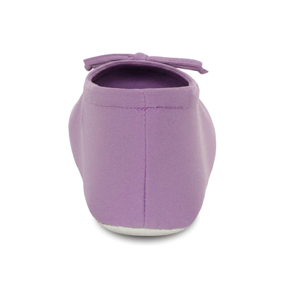 9416 Isotoner Colorful purple ballerina slipper on a white background 