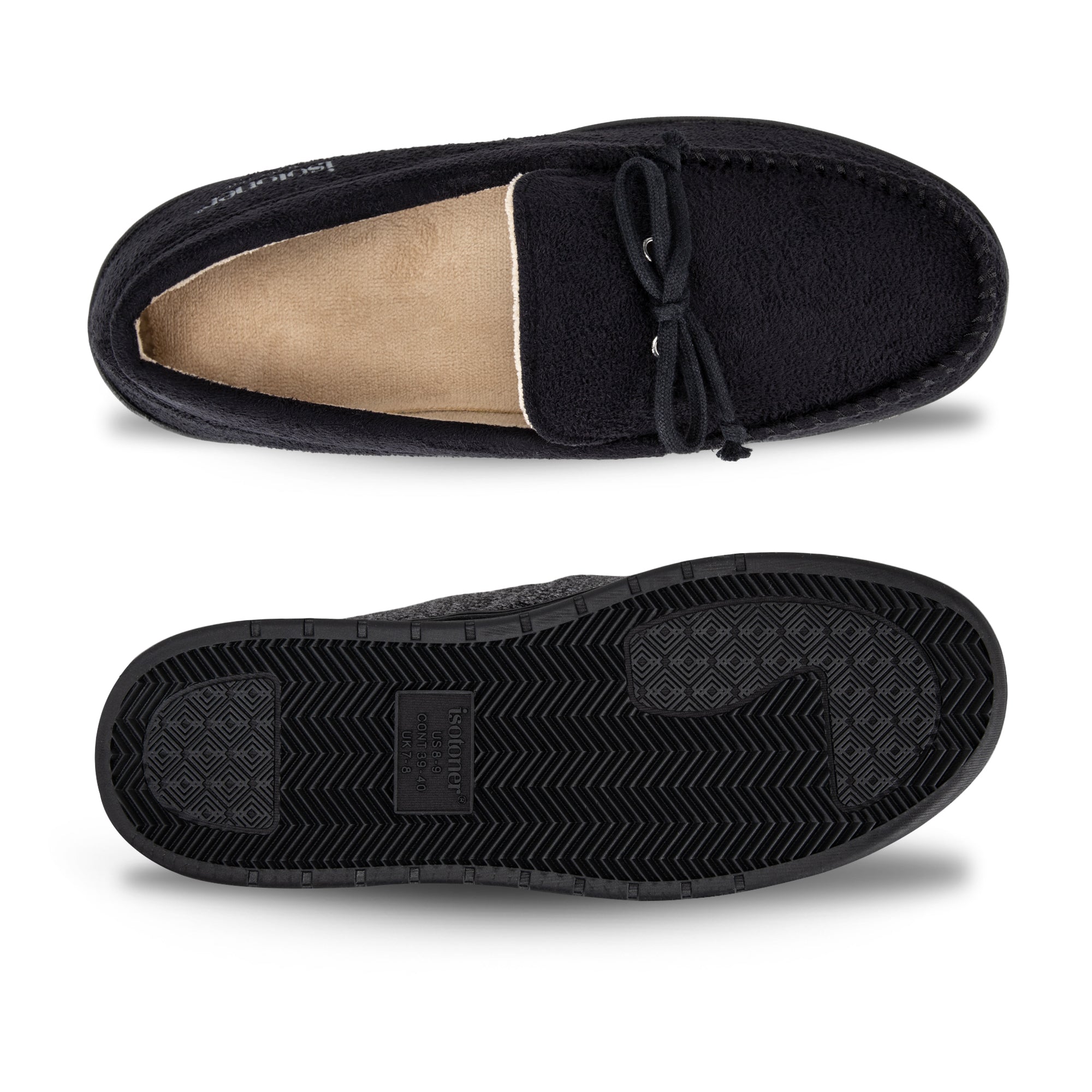 98024 Isotoner Mens Microsuede Boater Men&