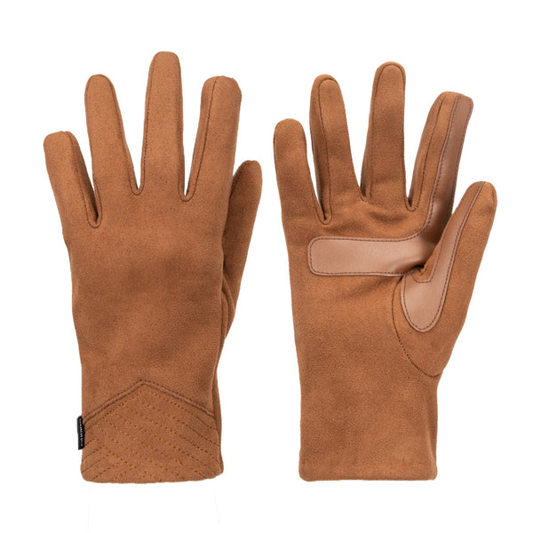Women's Stretch Microsuede Glove with Seamed Wrist Detailing