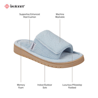 Women's Diamond Microterry Gemma Adjustable Slide Slipper – Isotoner ...