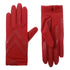 Women’s Isotoner Chevron Shortie Gloves in red 