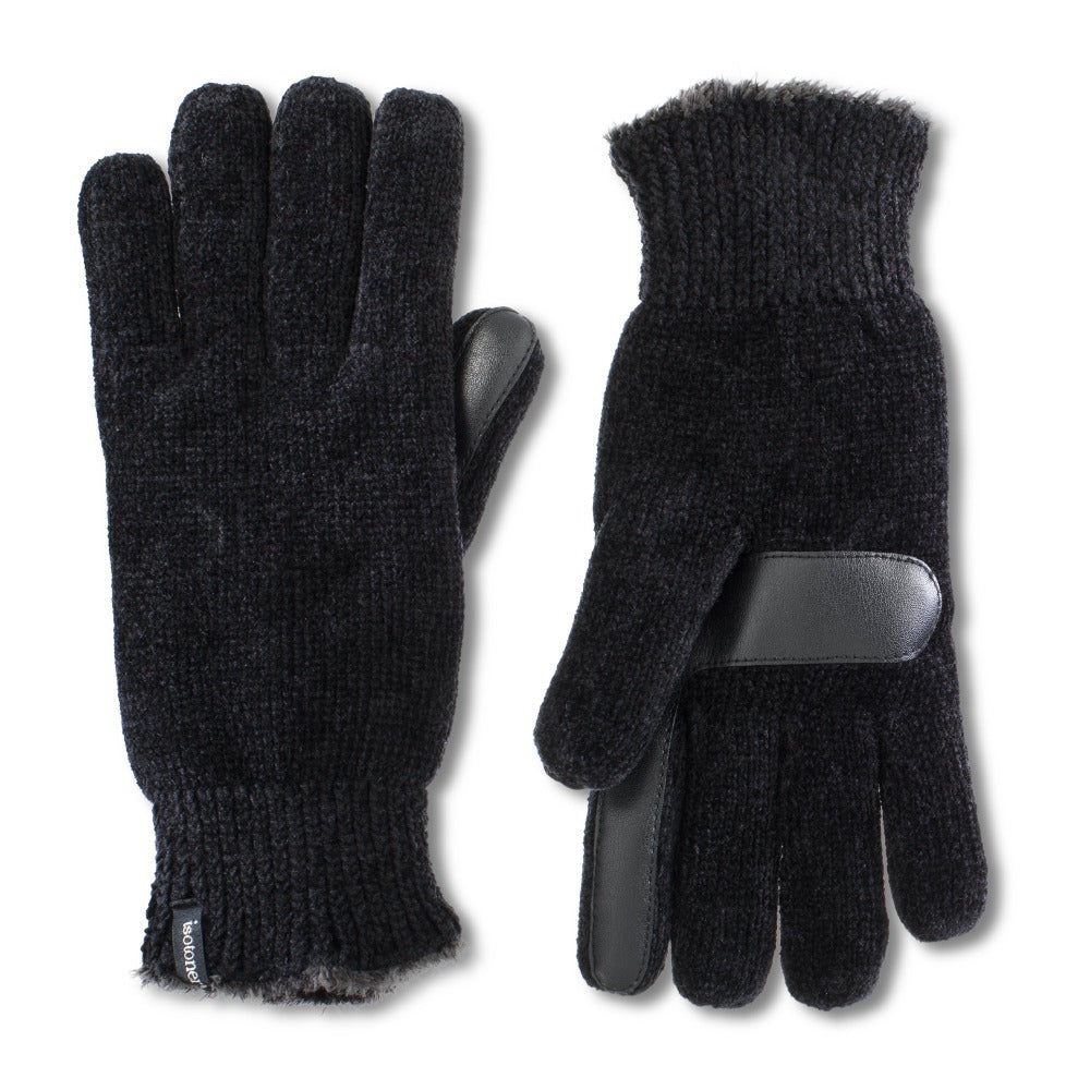 Women’s Lined Chenille Glove pair in Black