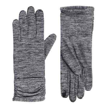 Women’s Antimicrobial Touchscreen Glove with Watch Vent pair in Heather Grey