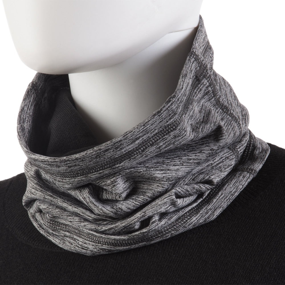 Women’s Lined Antimicrobial Gaiter in Heather Grey on mannequin