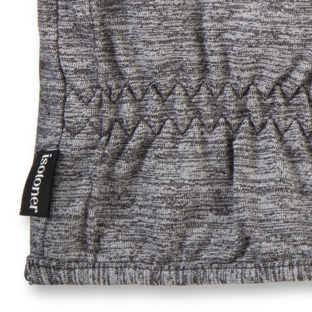 Men’s Lined Recycled Spandex Antimicrobial Touchscreen Glove in Heather Grey close up on gathered wrist