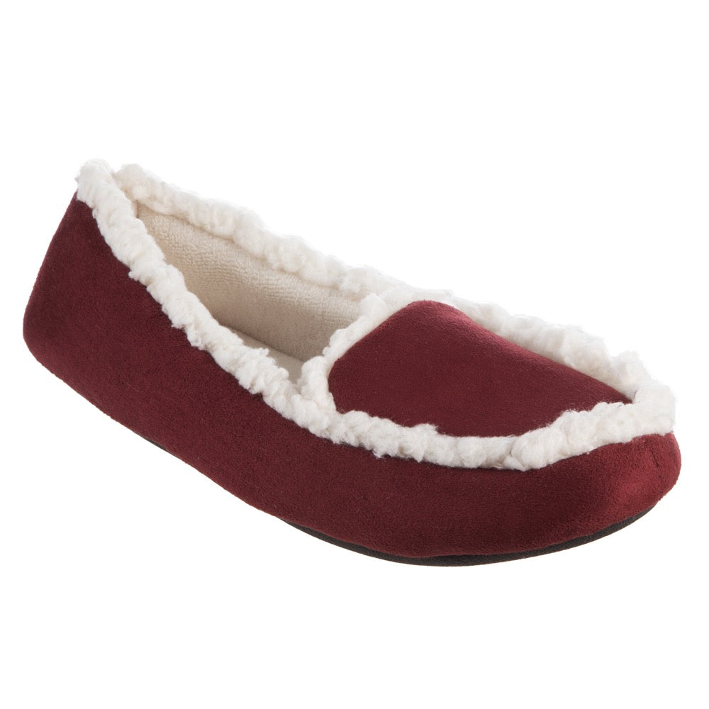Burgundy moccasin deals slippers