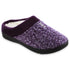Women’s Heathered Knit Jessie Hoodback Slippers in Majestic Purple Right Angled View