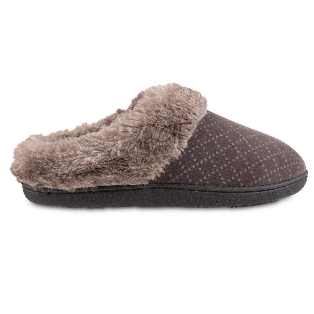 Women’s Velour Sabrine Hoodback Slippers in Mineral Profile