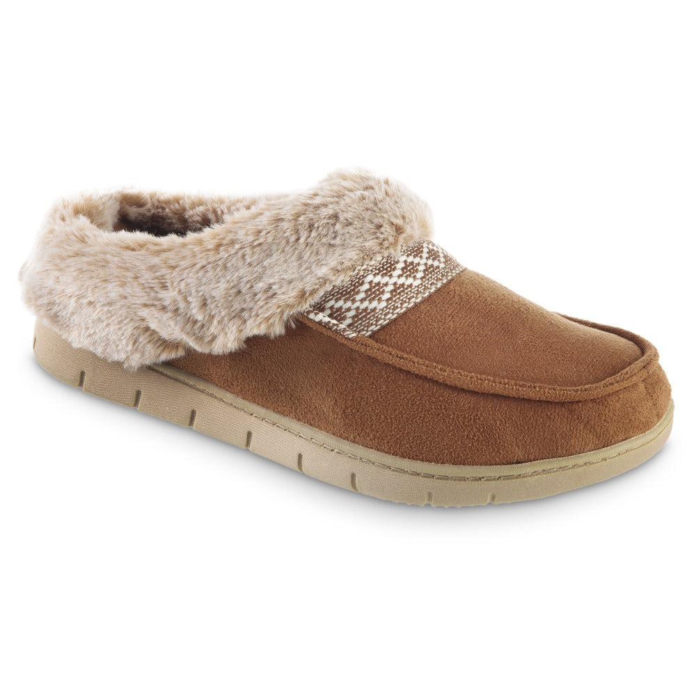 Acorn Recycled Microsuede and Faux Fur Hoodback Slippers For Women ...
