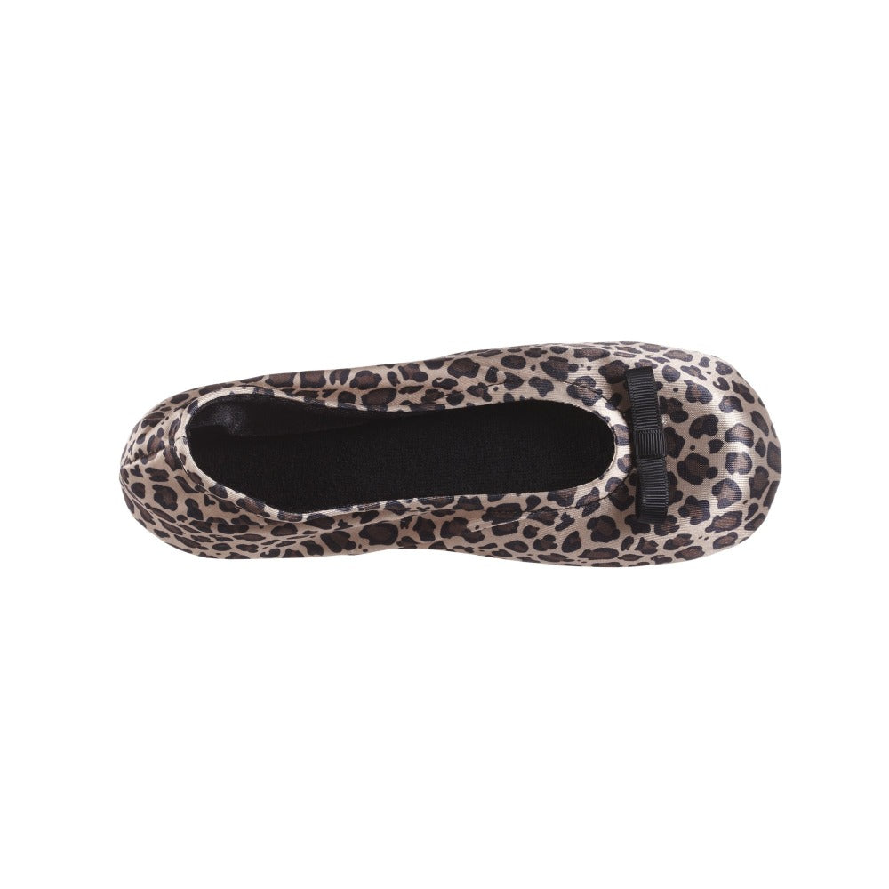 Signature Satin Ballerina Slippers with Suede Sole Cheetah 11