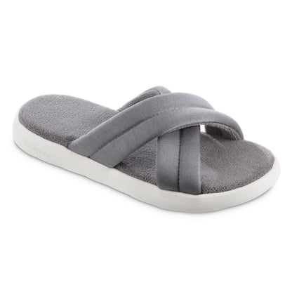 Women’s Zenz Satin Pintuck Slide in Ash Right Angled View
