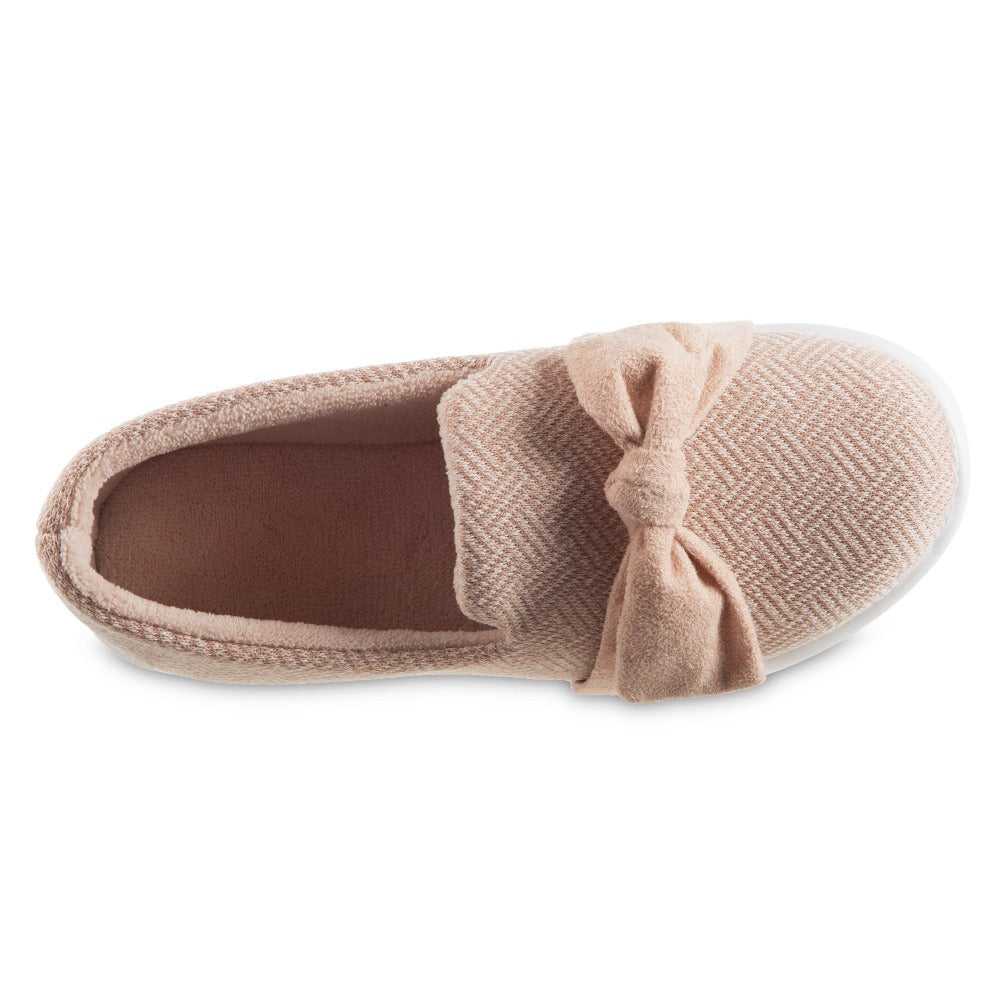 Women’s Zenz Hatch Knit Slip-On with Tie in Evening Sands Pink Inside Top View