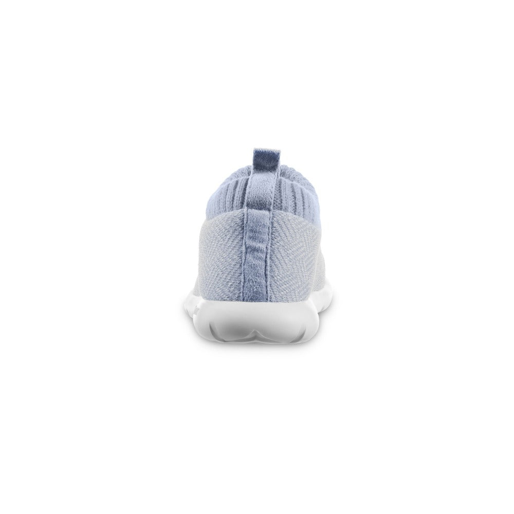 Women’s Zenz Hatch Knit Sock Bootie in Blue Fog Back Heel