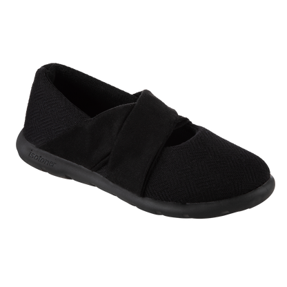 Women’s Zenz Hatch Knit Ballerina in Black Right Angled View
