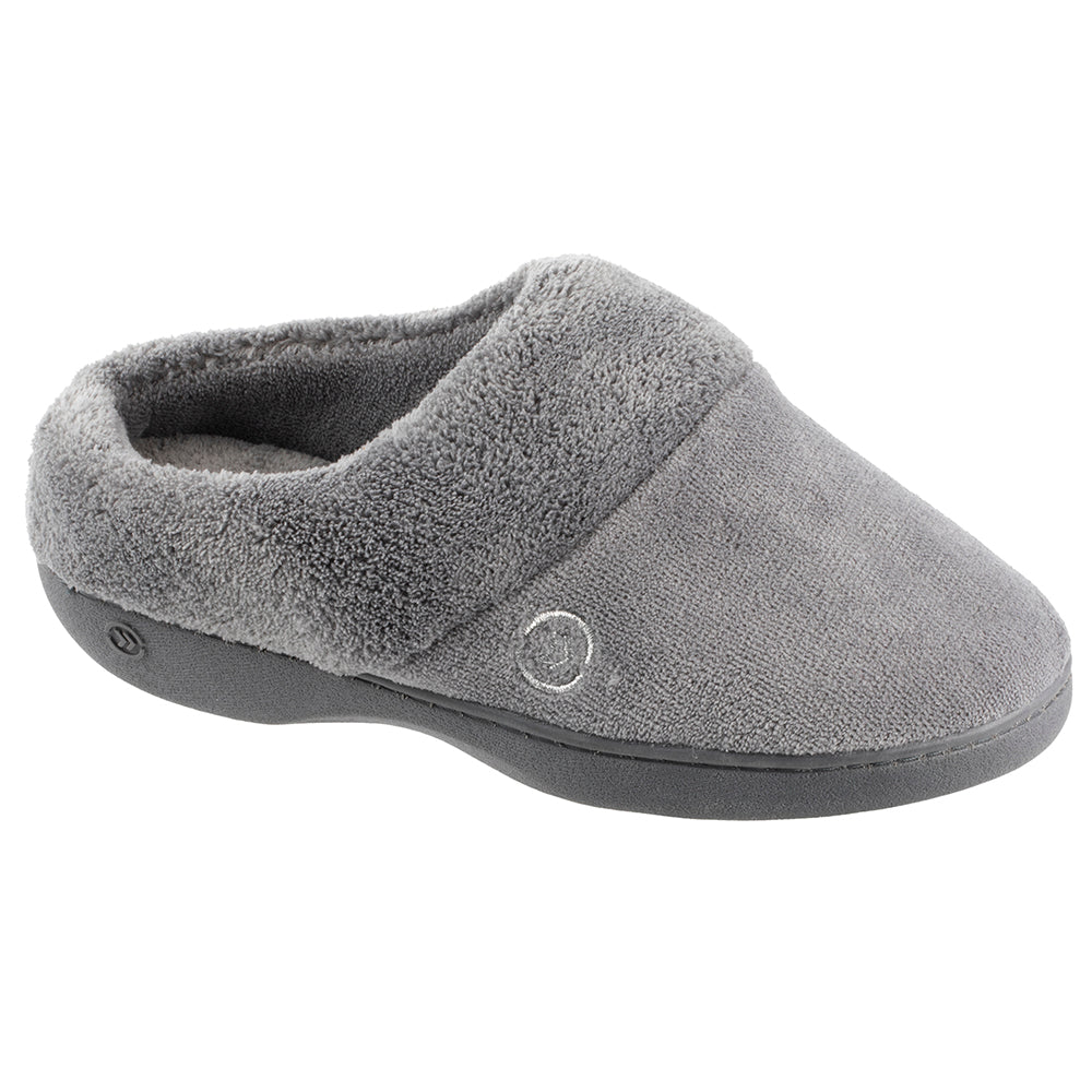 Women’s Microterry Sport Hoodback Slippers - Ash Profile